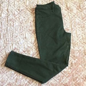 Dark green skinny jeans
